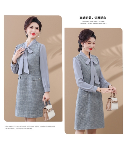 Đầm một mảnh tay dài thời trang mới phong cách nhẹ nhàng kiểu dáng phương Tây