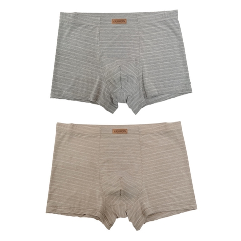 Quần lót boxer nam in hình kẻ sọc chất cotton mềm mại siêu bền