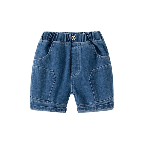 Quần short denim thoáng mát phối túi đơn giản cho bé trai