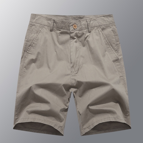 Quần short kaki nam trơn đơn giản dáng âu hợp thời trang