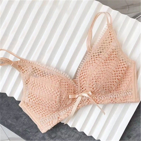 Bộ đồ lót phối ren không gọng thép nâng ngực gợi cảm dành cho nữ