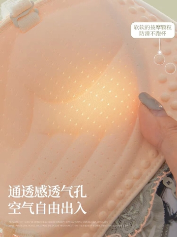 Bộ đồ lót phối ren nâng ngực chống chảy xệ, không gọng thép dành cho nữ