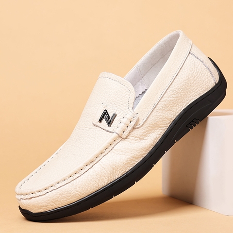 Giày da bò kiểu dáng slip-on công sở dành cho nam