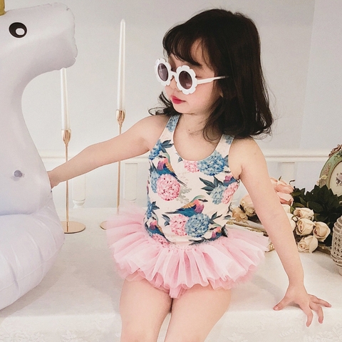 Bộ đồ bơi liền mảnh kiểu dáng mới váy xòe dễ thương dành cho bé gái