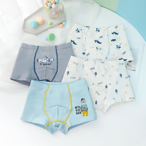 Combo 2 quần lót cotton kháng khuẩn in hoạt hình cho bé trai