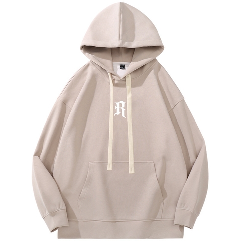 Áo hoodie unisex dài tay in chữ phong cách thời trang trung tính