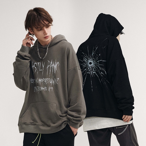 Áo hoodie OVDY unisex len lông in chữ cao cấp