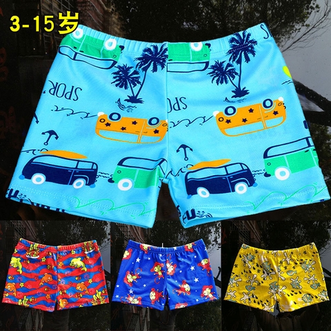Quần bơi boxer HURUN in hoạt hình dành cho bé trai
