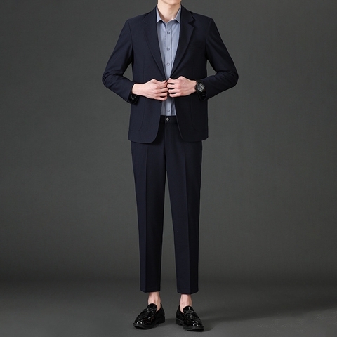 Bộ đồ vest nam lịch lãm nhẹ nhàng phong cách Hàn Quốc