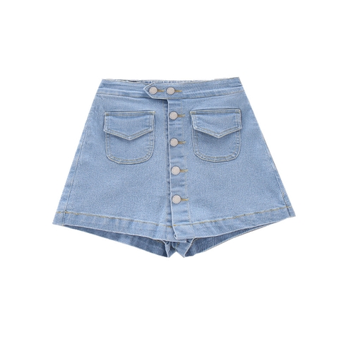 Quần short jean giả váy phong cách Hàn Quốc dành cho bé gái