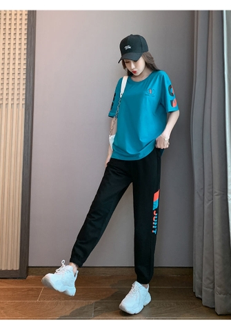 Bộ đồ cotton mỏng xu hướng thời trang giản dị dành cho các môn thể thao