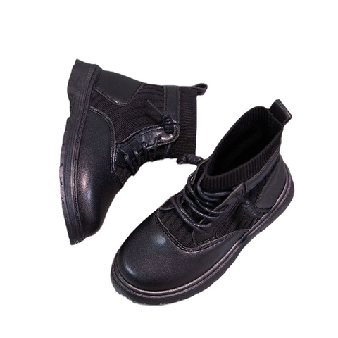 Giày boot Martin UNMUN đế mềm phong cách Hàn Quốc mới cho bé gái