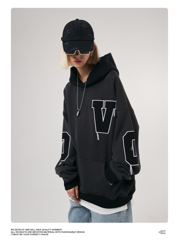 Áo hoodie OVDY unisex thêu chữ mới lạ thời trang thương hiệu cao cấp