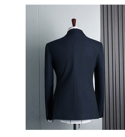 Bộ đồ vest nam kẻ sọc thanh lịch thời trang phong cách Anh Quốc