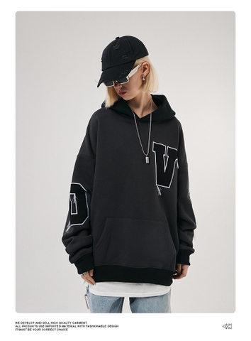 Áo hoodie OVDY unisex thêu chữ mới lạ thời trang thương hiệu cao cấp