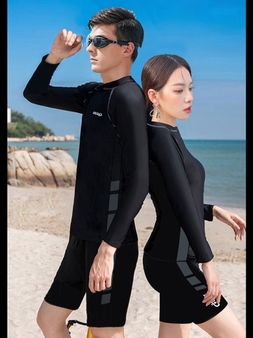 Bộ đồ bơi nam dài tay chống nắng kiểu dáng thể thao