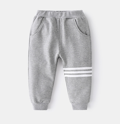 Bộ đồ thể thao cotton sọc dài tay cho bé trai