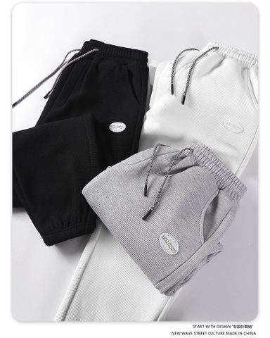 Quần thể thao unisex waffle cá tính phù hợp cho cả nam và nữ