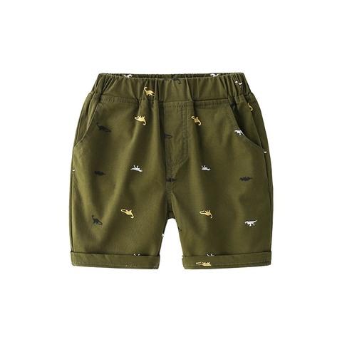 Quần short kaki chất cotton thoáng khí in hoạt hình cho bé trai