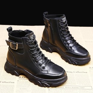 Giày boots Martin ngắn cổ phong cách Anh Quốc phù hợp cho học sinh, sinh viên