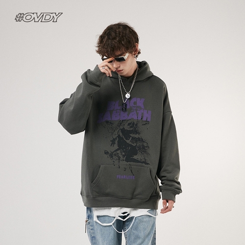 Áo hoodie OVDY unisex in hình kiểu dáng oversize