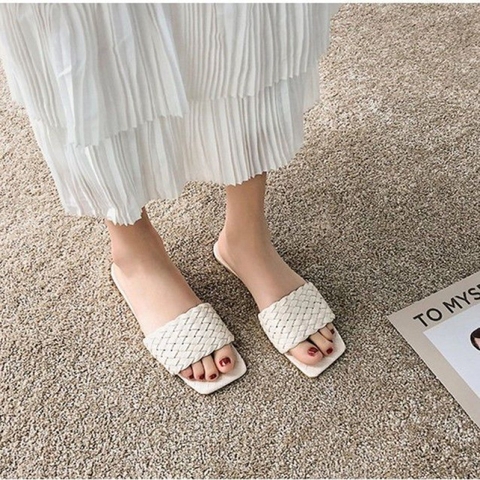 Giày sandal nữ đế xuồng chống thấm nước dáng mũi nhọn hở ngón chân