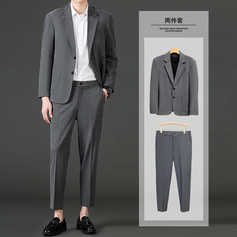 Bộ đồ vest nam lịch lãm nhẹ nhàng phong cách Hàn Quốc