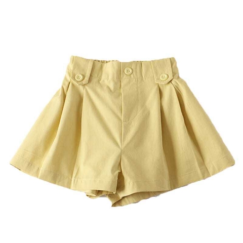 Quần short thể thao ống rộng vải cotton kiểu dáng mỏng phong cách thời trang Hàn Quốc dành cho bé gái