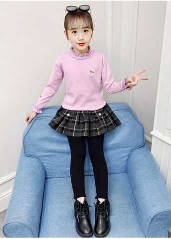 Quần legging giả váy có lớp nhung dày thời trang kiểu dáng mới dành cho bé gái