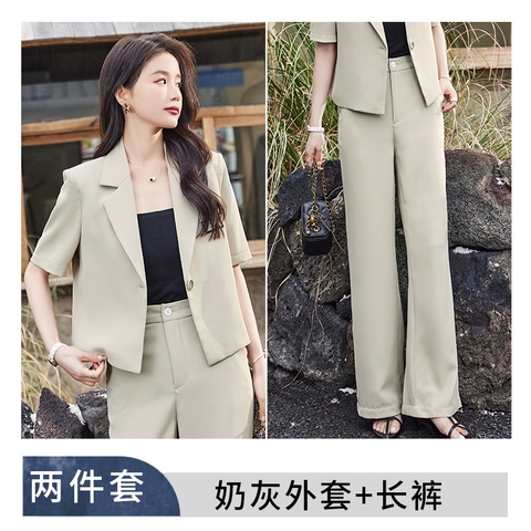 Bộ đồ vest tay ngắn quần dài thời trang, khí chất công sở dành cho nữ