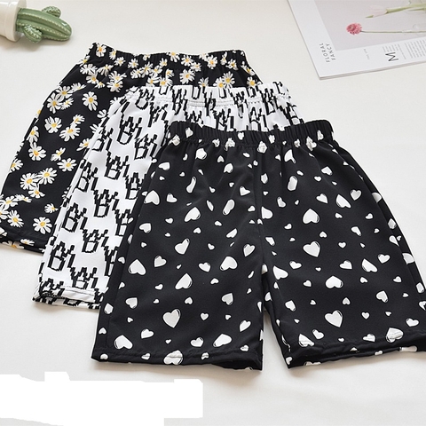 Quần short vải voan ống rộng kiểu dáng mỏng thiết kế họa tiết thời trang dành cho bé gái