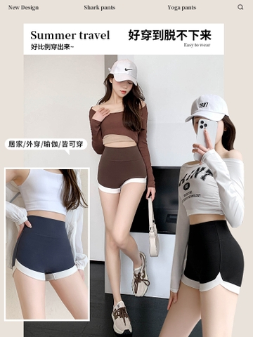 Quần legging ba tấc, thiết kế lai quần màu sắc tương phản đẹp mắt