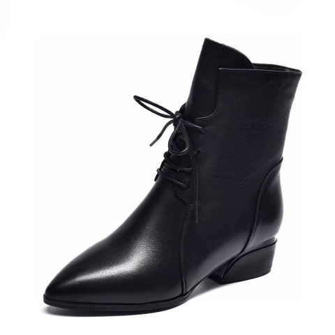 Giày boots Martin cổ ngắn mẫu mới công sở phiên bản Hàn Quốc