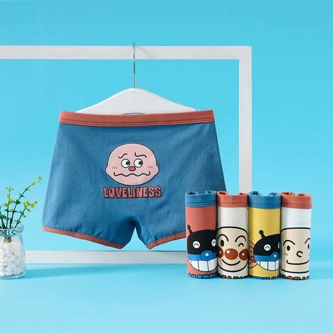 Combo 5 quần lót boxer cotton nguyên chất in hình cho bé trai