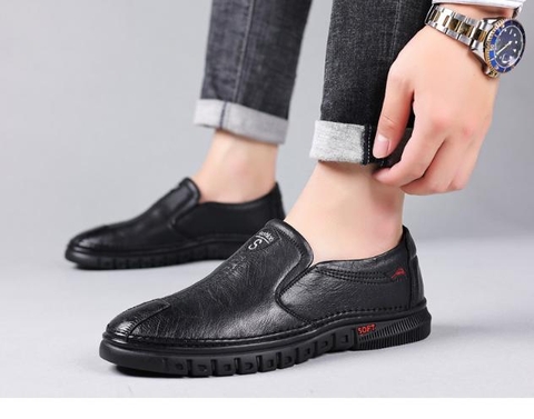 Giày da kiểu công sở đế siêu mềm dành cho nam