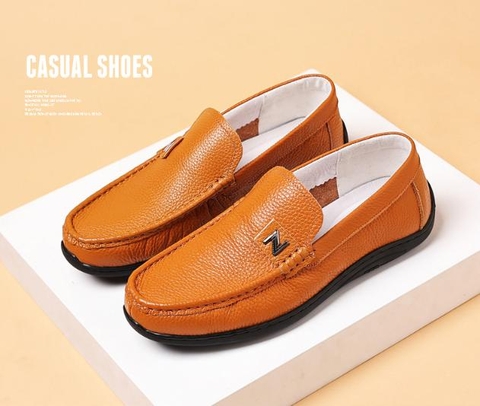 Giày da bò kiểu dáng slip-on công sở dành cho nam