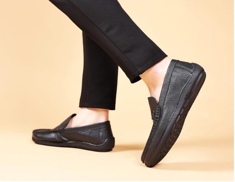 Giày da bò kiểu dáng slip-on công sở dành cho nam