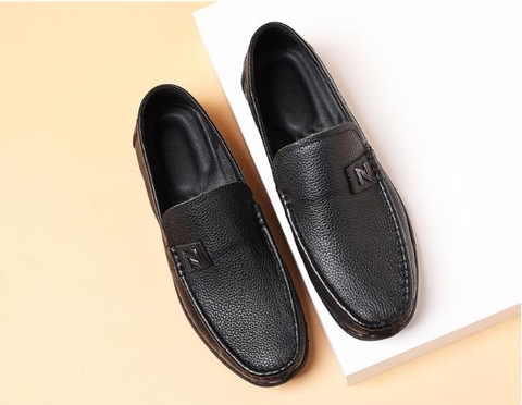 Giày da bò kiểu dáng slip-on công sở dành cho nam
