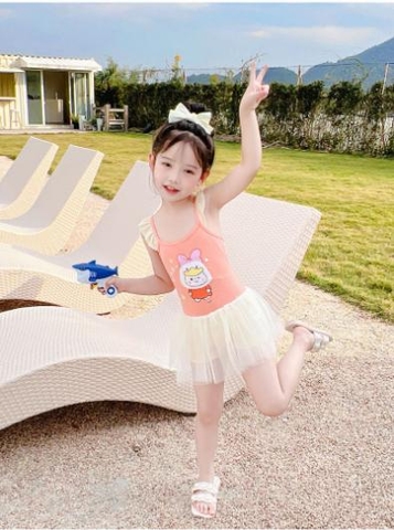 Bộ đồ bơi liền mảnh kiểu dáng công chúa dễ thương dành cho bé gái
