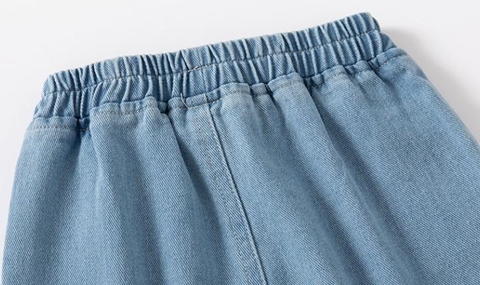 Quần short Denim phối túi hoạt hình khủng long dễ thương cho bé trai