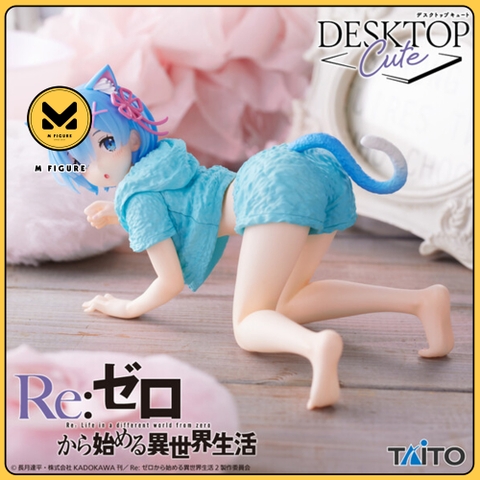 MÔ HÌNH Rem - Re:Zero - Desktop Cute - Cat room wear ver. (Taito) FIGURE CHÍNH HÃNG