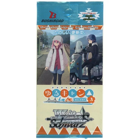 THẺ BÀI Yurucamp Laid-Back Camp SEASON 3 - Weiss Schwarz - Booster Box (Bushiroad) PACK CARD CHÍNH HÃNG