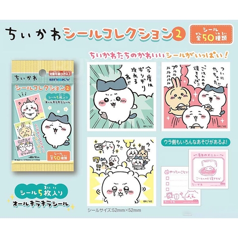 THẺ BÀI Chiikawa Collecting Sticker Stamp Vol2 - Stickers Collection (Ensky) PACK CARD CHÍNH HÃNG