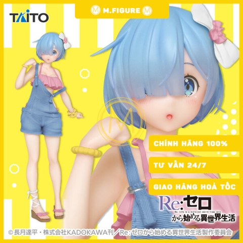 MÔ HÌNH Rem - Re:Zero - Precious Figure - Original Salopette Mizugi Ver. , Renewal (Taito) FIGURE CHÍNH HÃNG
