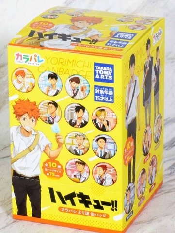 PIN CÀI Takara Tomy Arts Karapare Haikyu!! Yorimichi Can Badge GOODS CHÍNH HÃNG