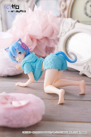MÔ HÌNH Rem - Re:Zero kara Hajimeru Isekai Seikatsu - Desktop Cute - Cat Room Wear ver. (Taito) FIGURE CHÍNH HÃNG