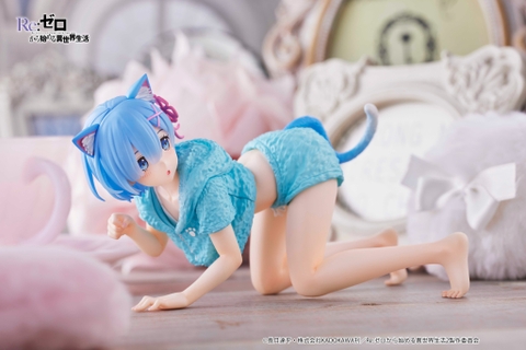 MÔ HÌNH Rem - Re:Zero kara Hajimeru Isekai Seikatsu - Desktop Cute - Cat Room Wear ver. (Taito) FIGURE CHÍNH HÃNG