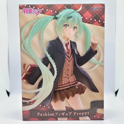 MÔ HÌNH Hatsune Miku - Vocaloid - Hatsune Miku Fashion Series - Preppy (Taito) FIGURE CHÍNH HÃNG