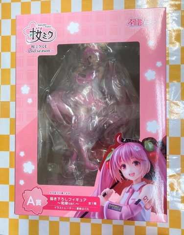 MÔ HÌNH Hatsune Miku - Vocaloid - Taito Kuji - Sakura Miku 2nd Season (A Prize) - Sakura, Wakasa Ver.. (Taito) FIGURE CHÍNH HÃNG