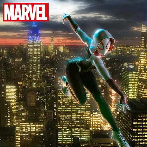 MÔ HÌNH Ghost-Spider (Gwen) - Spider-Man: Across the Spider-Verse - Marvel - Luminasta (SEGA) FIGURE CHÍNH HÃNG